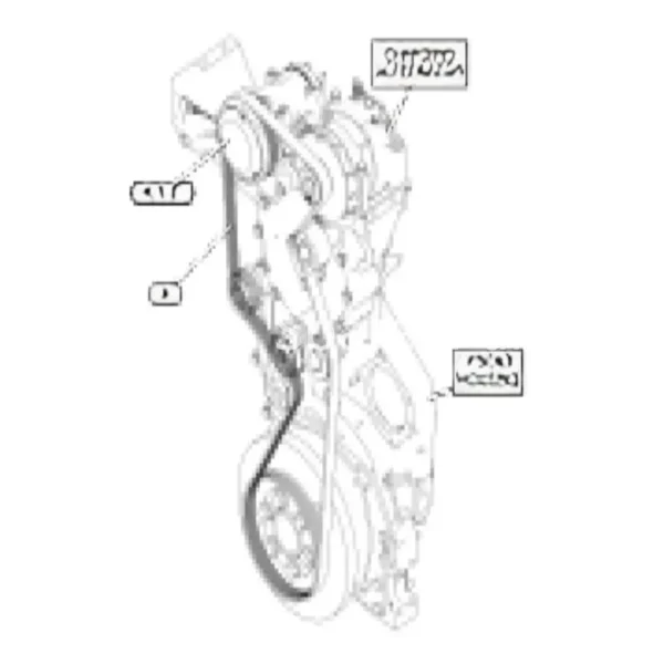 CAT 565-0859 8-Rib Serpentine Belt for D9 GC